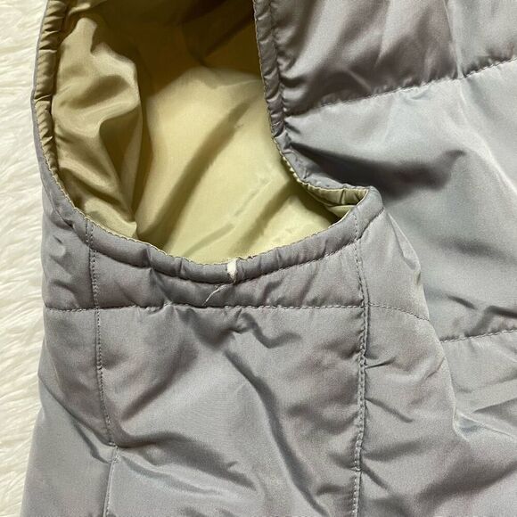 Club Monaco Puffer Vest Grey Snap Button Size Small Womens Pockets - Picture 4 of 8